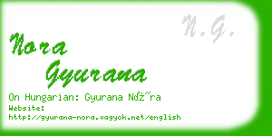 nora gyurana business card
